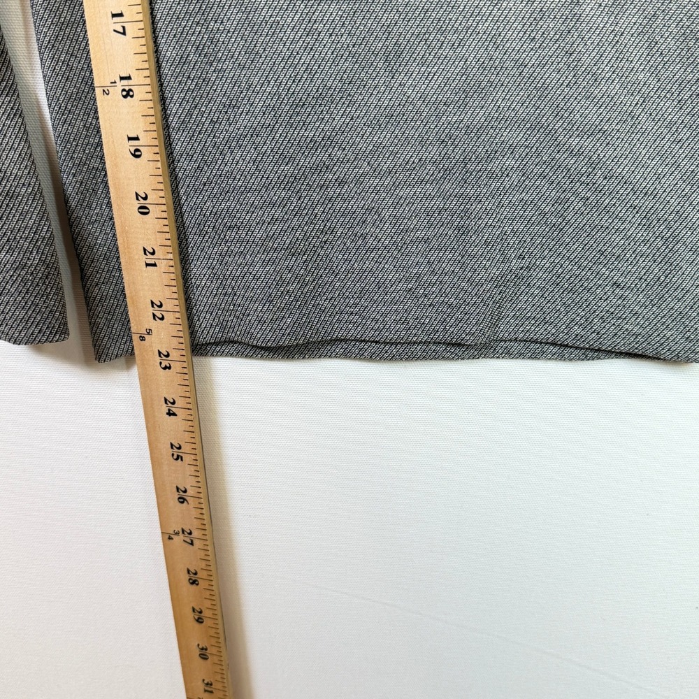 ANN TAYLOR Grey Herringbone Wide Leg Cropped Culotte Pants 8P - Picture 6 of 6